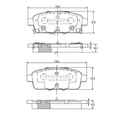 Placute frana NIPPARTS N3610906