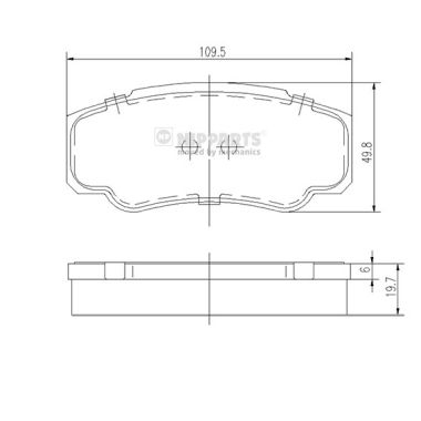 Placute frana NIPPARTS N3611052