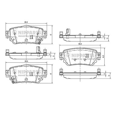 Placute frana NIPPARTS N3611060