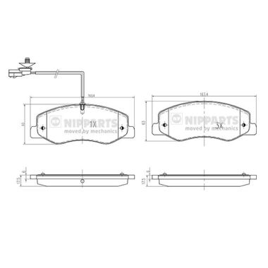 Placute frana NIPPARTS N3611061