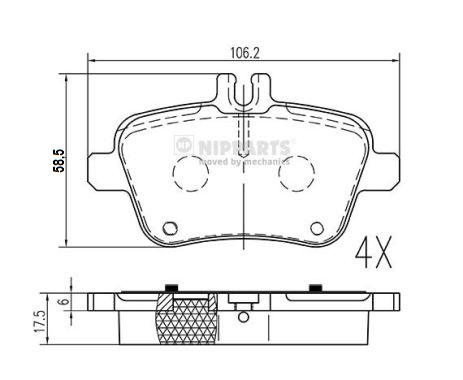 Placute frana NIPPARTS N3611063
