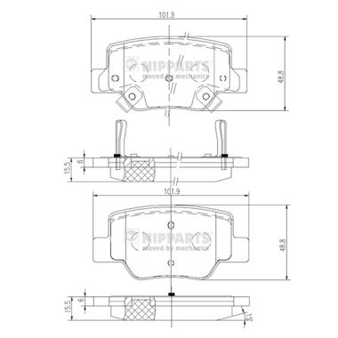 Placute frana NIPPARTS N3612040