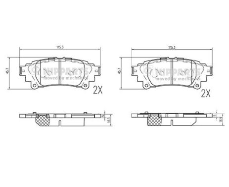 Placute frana NIPPARTS N3612047