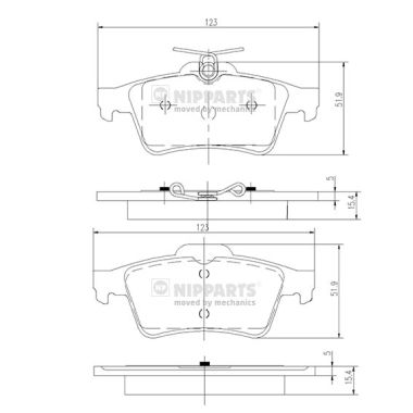 Placute frana NIPPARTS N3613022
