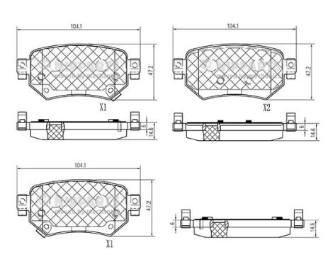 Placute frana NIPPARTS N3613028