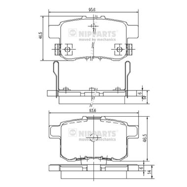 Placute frana NIPPARTS N3614020