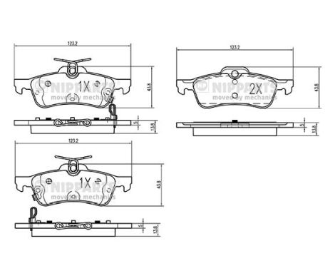 Placute frana NIPPARTS N3614022