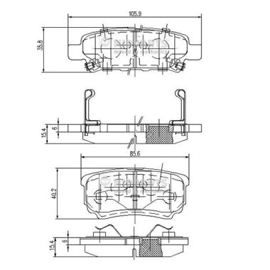 Placute frana NIPPARTS N3615015