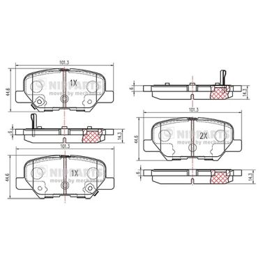 Placute frana NIPPARTS N3615017