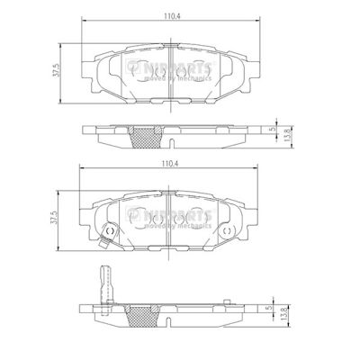 Placute frana NIPPARTS N3617004