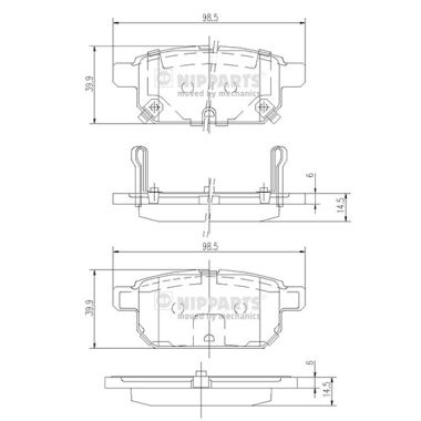 Placute frana NIPPARTS N3618002