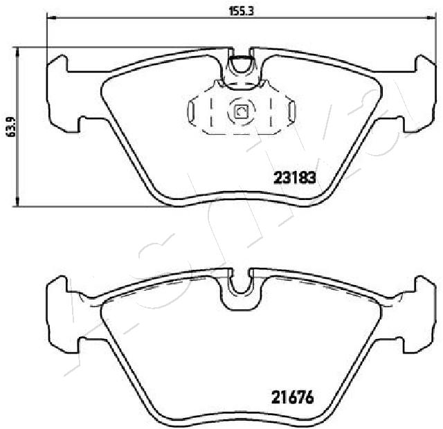 Placute frana ASHIKA 50-00-0112