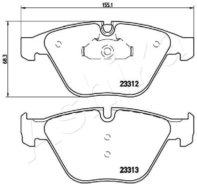 Placute frana ASHIKA 50-00-0115