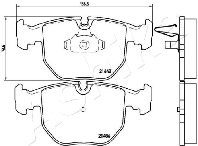 Placute frana ASHIKA 50-00-0121