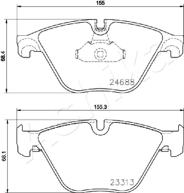 Placute frana ASHIKA 50-00-0126