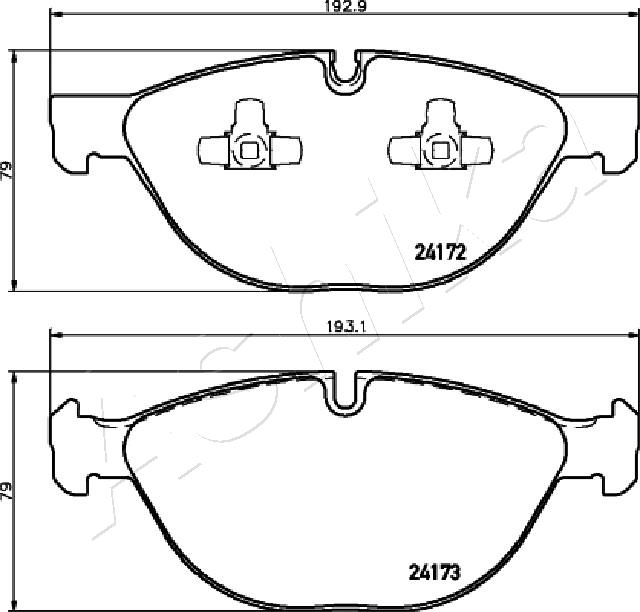 Placute frana ASHIKA 50-00-0134