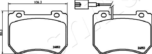 Placute frana ASHIKA 50-00-0205