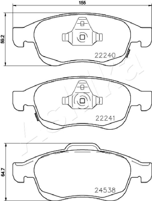Placute frana ASHIKA 50-00-0217
