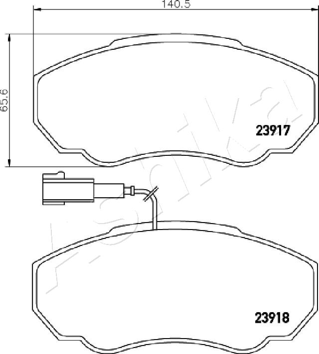 Placute frana ASHIKA 50-00-0222