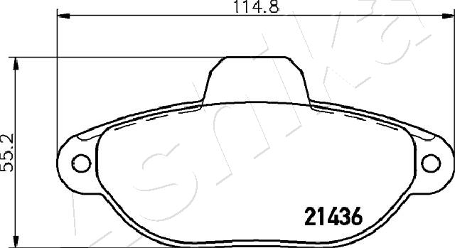 Placute frana ASHIKA 50-00-0227
