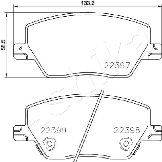 Placute frana ASHIKA 50-00-0230