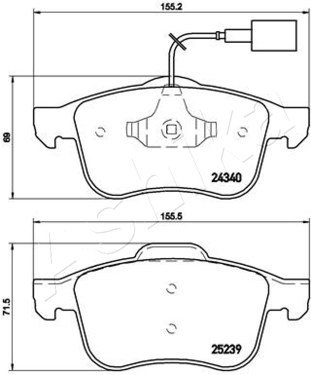Placute frana ASHIKA 50-00-0247