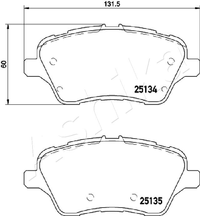 Placute frana ASHIKA 50-00-0301
