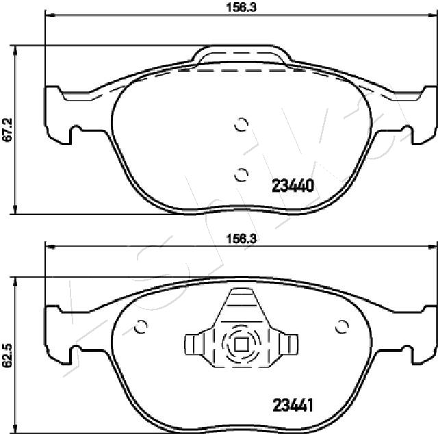 Placute frana ASHIKA 50-00-0307