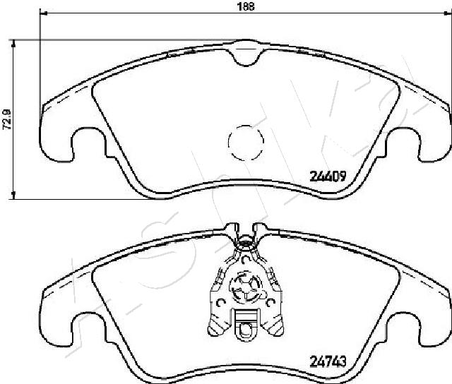 Placute frana ASHIKA 50-00-0309