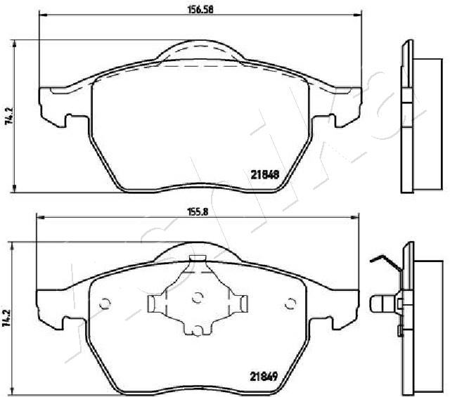 Placute frana ASHIKA 50-00-0312