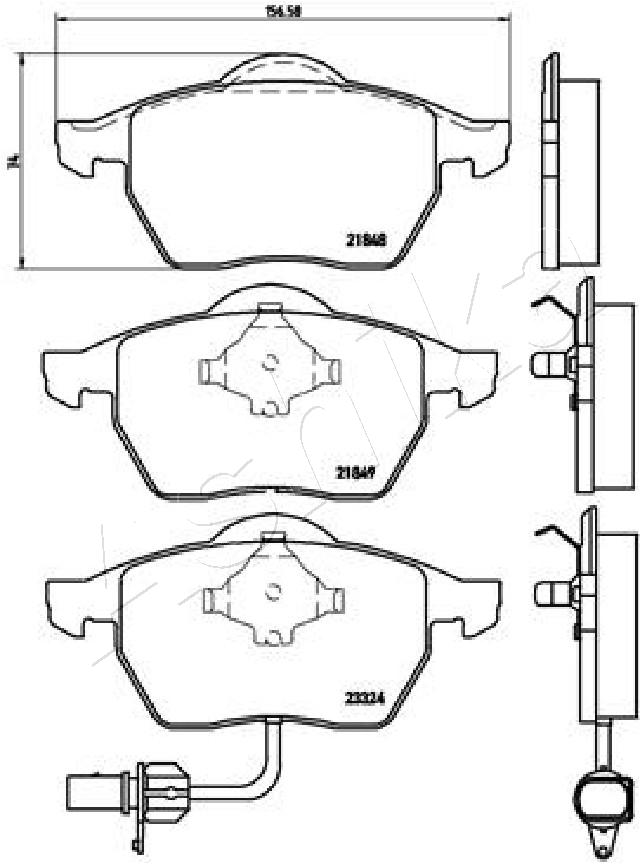 Placute frana ASHIKA 50-00-0313
