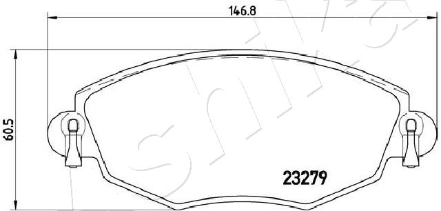 Placute frana ASHIKA 50-00-0318