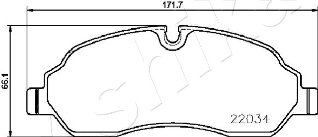Placute frana ASHIKA 50-00-0320