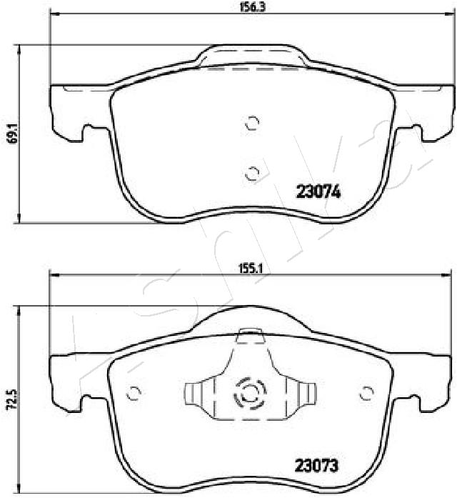 Placute frana ASHIKA 50-00-0332