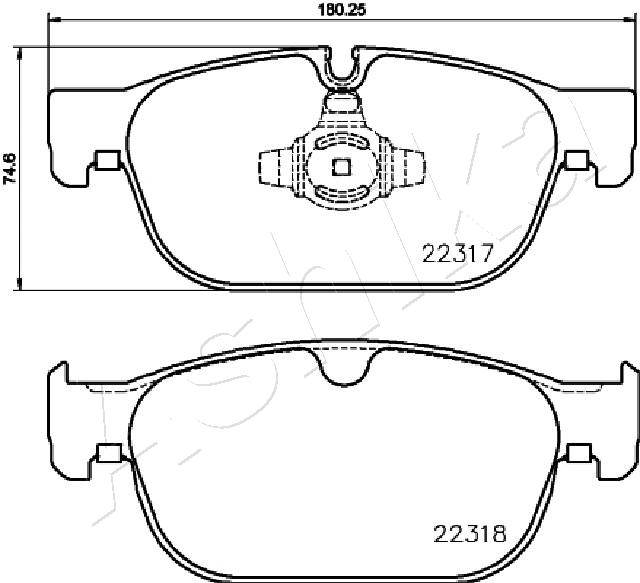 Placute frana ASHIKA 50-00-0333