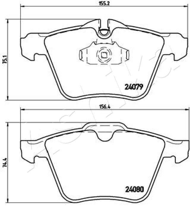 Placute frana ASHIKA 50-00-0341