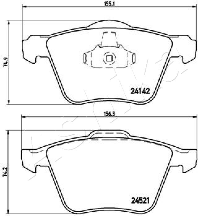 Placute frana ASHIKA 50-00-0349