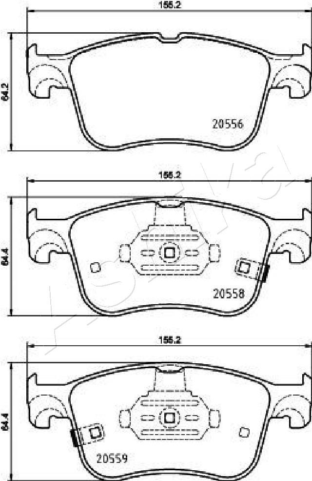 Placute frana ASHIKA 50-00-0354