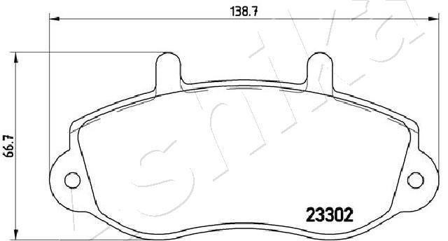 Placute frana ASHIKA 50-00-0408