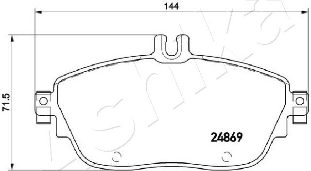 Placute frana ASHIKA 50-00-0503