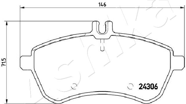 Placute frana ASHIKA 50-00-0511