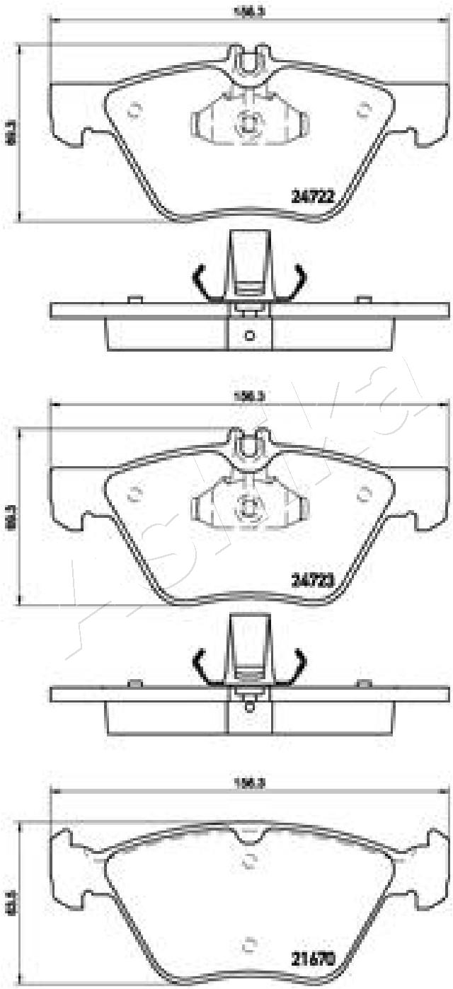 Placute frana ASHIKA 50-00-0526