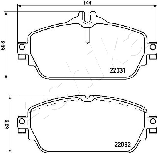 Placute frana ASHIKA 50-00-0529