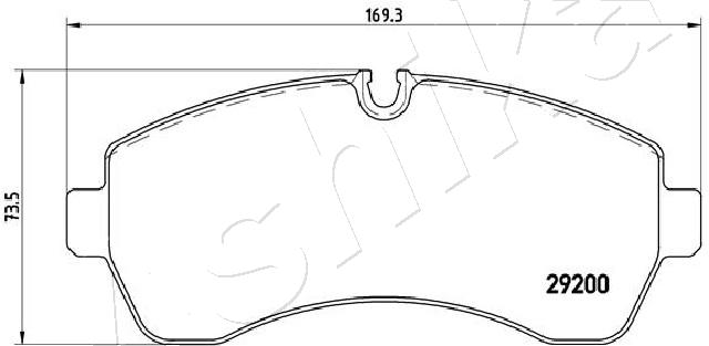 Placute frana ASHIKA 50-00-0539