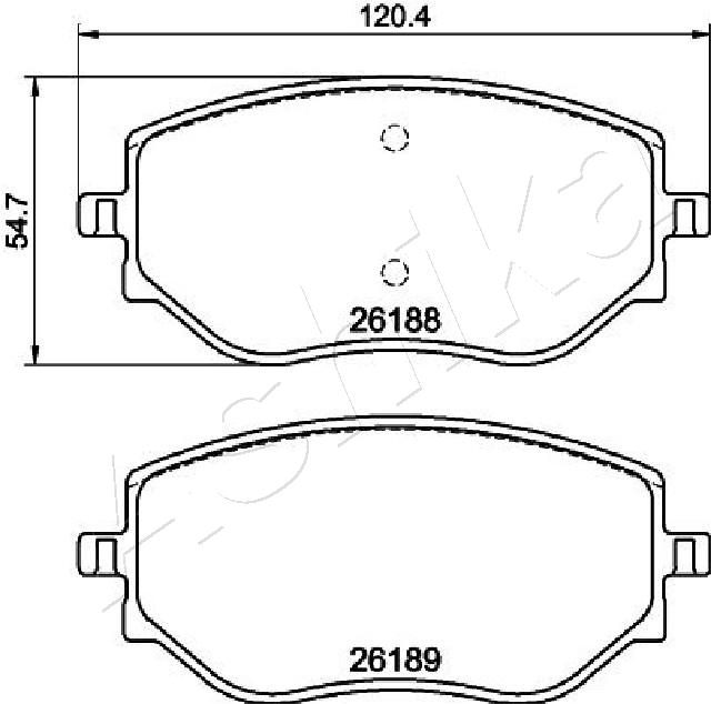 Placute frana ASHIKA 50-00-0550