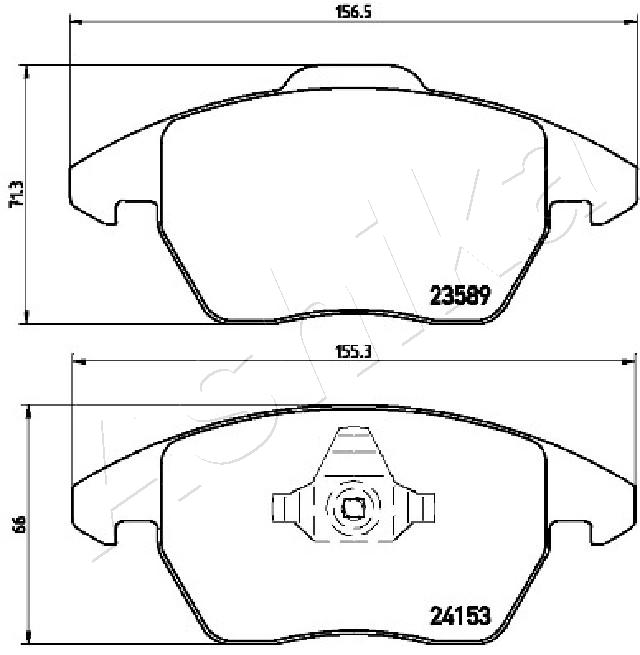 Placute frana ASHIKA 50-00-0610