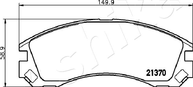 Placute frana ASHIKA 50-00-0623