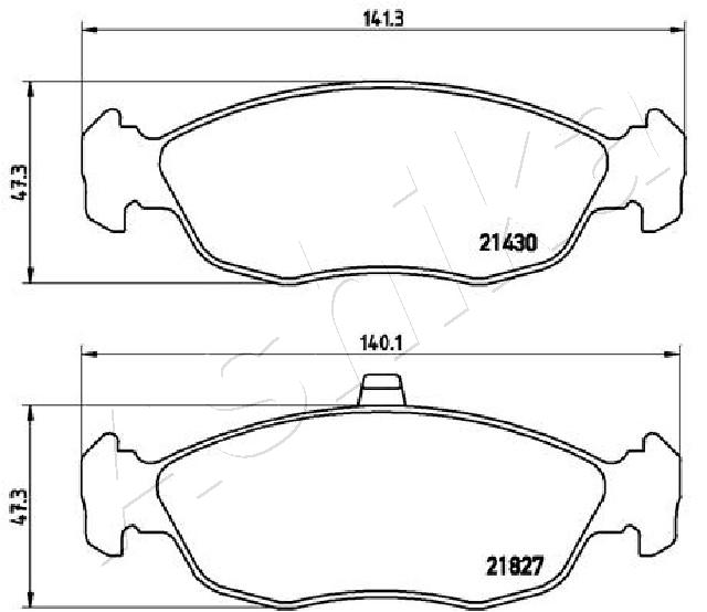 Placute frana ASHIKA 50-00-0633