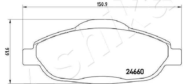Placute frana ASHIKA 50-00-0644