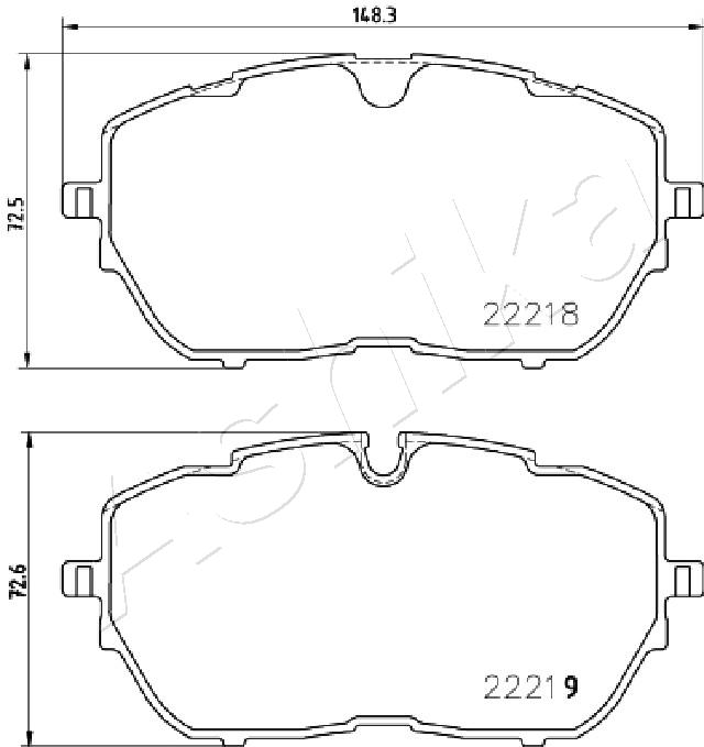 Placute frana ASHIKA 50-00-0647
